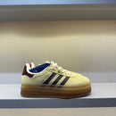 Adidas Gazelle Bold Almost Yellow Maroon (Pronta Entrega)