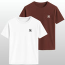 Kit 2 Camisetas Masculinas NY New York Slim Fit 100% Algodão Premium