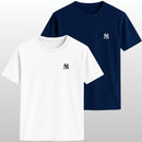 Kit 2 Camisetas Masculinas NY New York Slim Fit 100% Algodão Premium
