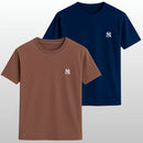 Kit 2 Camisetas Masculinas NY New York Slim Fit 100% Algodão Premium