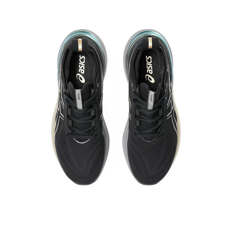 Gel - Nimbus 26 - Preto e Dourado com Cinza e Verde