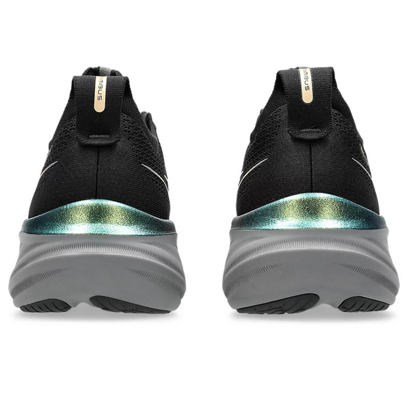 Gel - Nimbus 26 - Preto e Dourado com Cinza e Verde