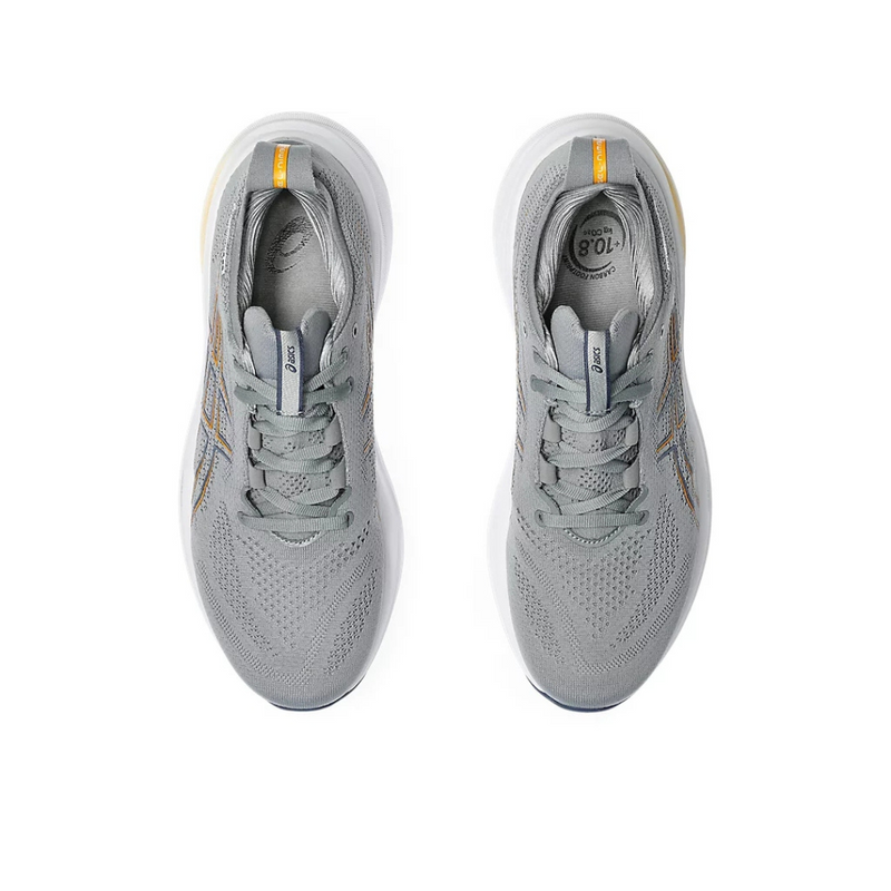 Gel - Nimbus 26 - Cinza e azul Marinho com Branco e Laranja